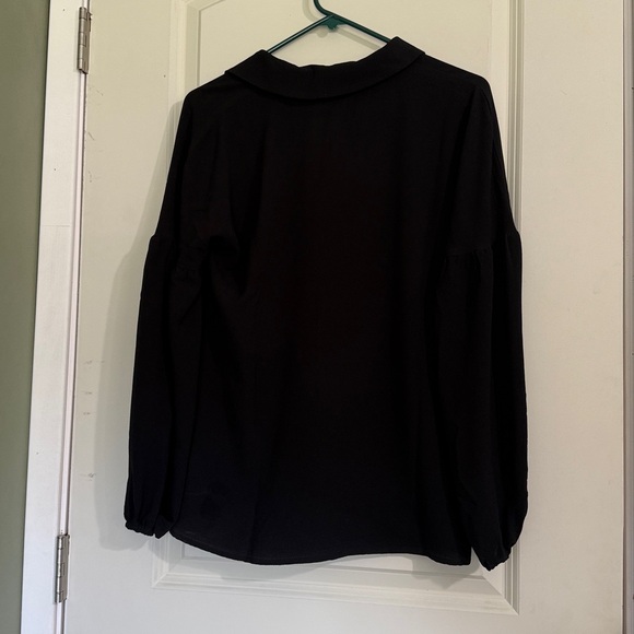 Black Zip-Front Michael Kors Blouse - Picture 3 of 3